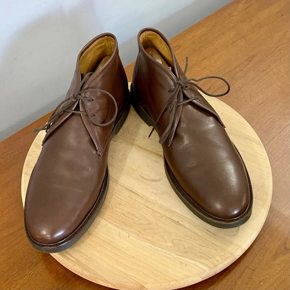 Peter Millar Mens Brown Leather Chukka Boots Ankle Desert Shoes Lace Up Size 11